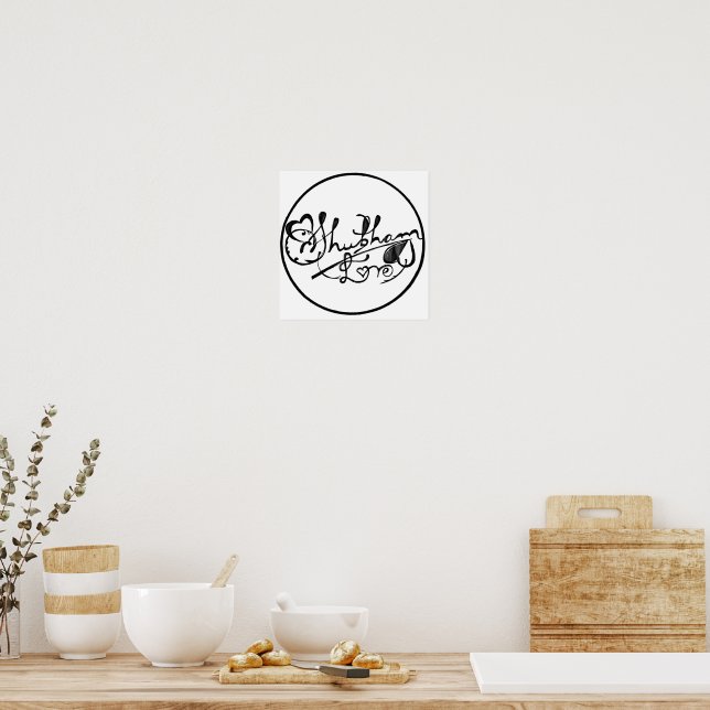 Shubham Love Calligraphy Art Poster (Küche)