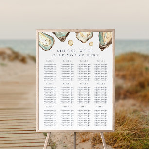 "Shucks" Coastal Oyster Hochzeitstabelle Poster