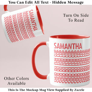 Shud Du Fuh Cup & Name Versteckte Meldung 138RW Fu Tasse