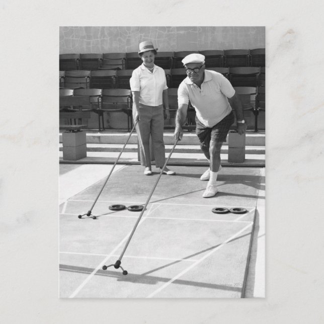 Shuffleboard Postkarte (Vorderseite)