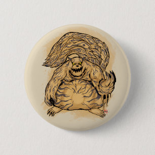 Shukaku der ein angebundene Tierknopf Button
