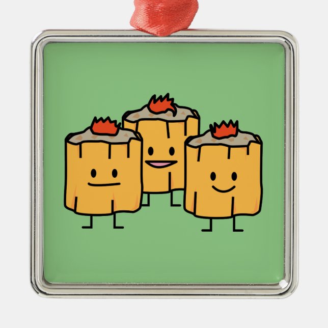 Shumai Chinese Dumplings Dim Sum Dimsum Dumpling p Silbernes Ornament (Vorne)