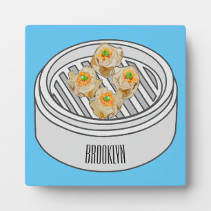 Shumai dim sum Cartoon Illustration Fotoplatte