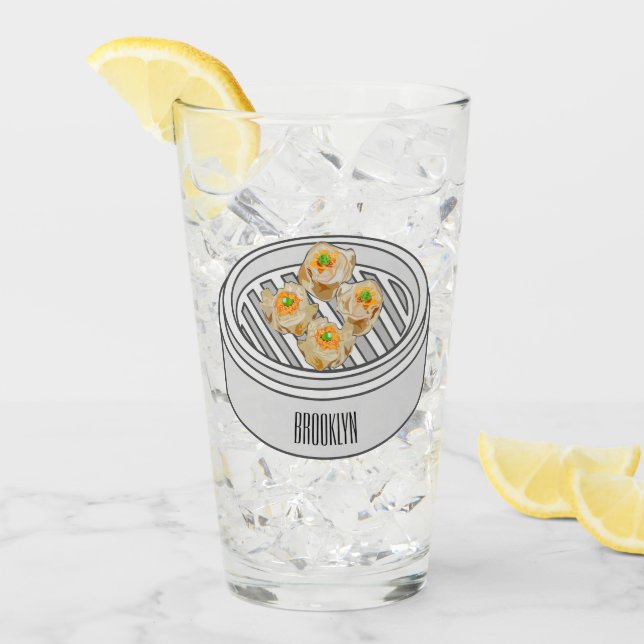 Shumai dim sum Cartoon Illustration Glas (Vorderseite Ice)