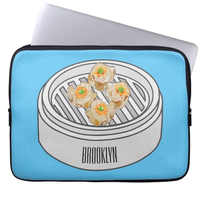Shumai dim sum Cartoon Illustration Laptopschutzhülle (Vorderseite)