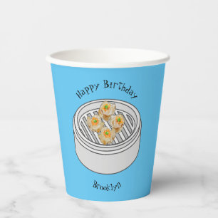 Shumai dim sum Cartoon Illustration Pappbecher