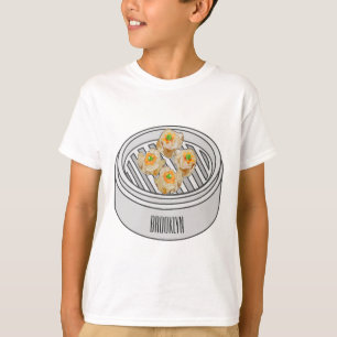 Shumai dim sum Cartoon Illustration T-Shirt