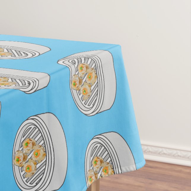 Shumai dim sum Cartoon Illustration Tischdecke (Beispiel)