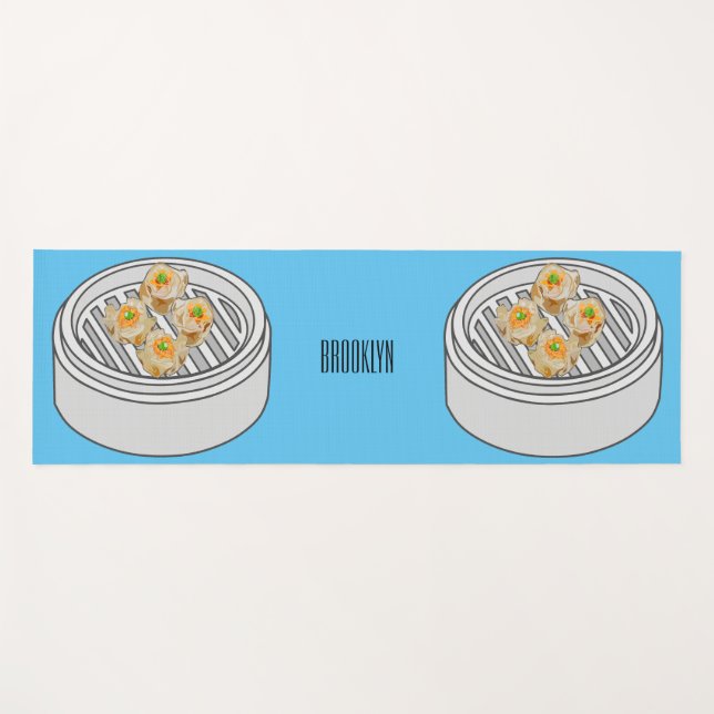 Shumai dim sum Cartoon Illustration Yogamatte (Vorderseite (Horizontal))