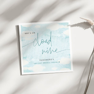 Shuon Cloud Nine Blue White Brautparty Träumerei Serviette