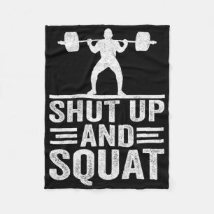 Shup and Squat Funny Workout Gym Bodybuilding E Fleecedecke