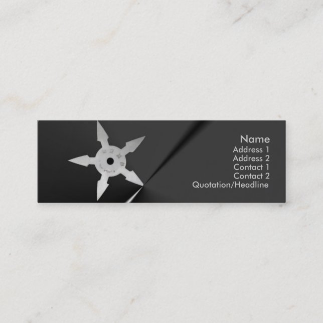 Shuriken Business Card Mini Visitenkarte (Vorderseite)