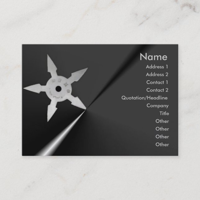 Shuriken Business Card Visitenkarte (Vorderseite)