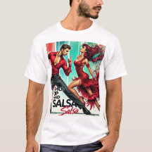 Shut Up und Salsa T - Shirt - Fett, Fun T-Shirt fü