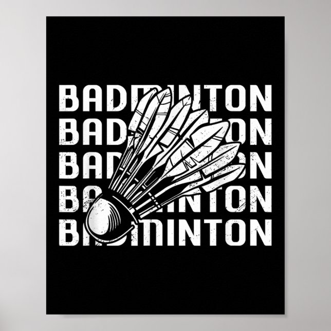 Shuttle Badminton Player 0 Poster (Vorne)