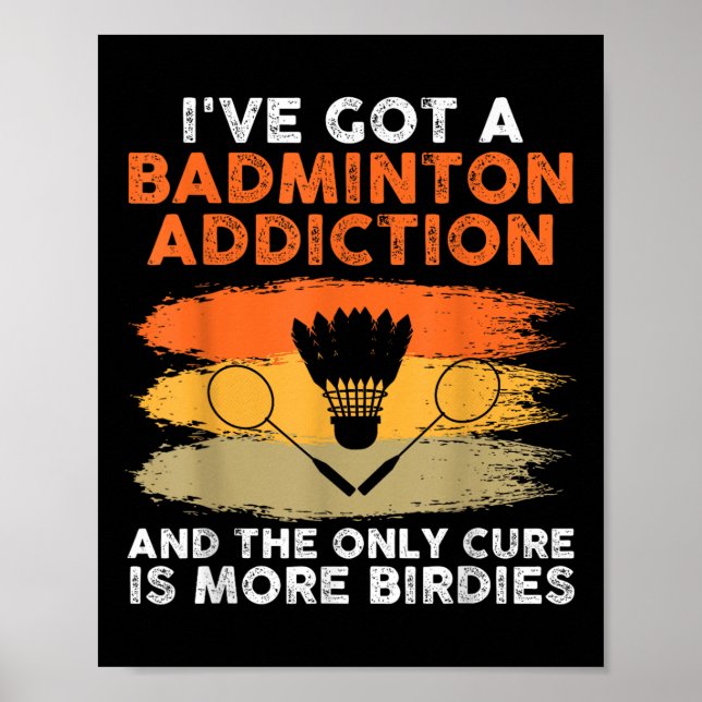 Shuttle Badminton Player 4 Poster (Vorne)