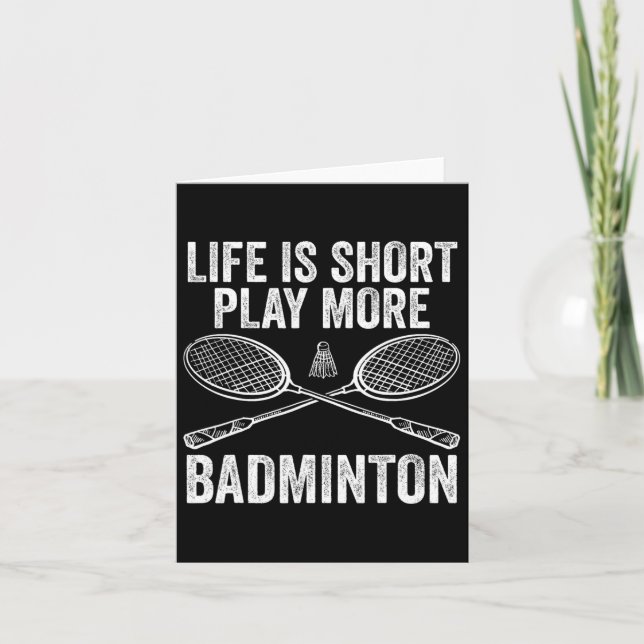 Shuttle Badminton Player 8 Karte (Vorderseite)