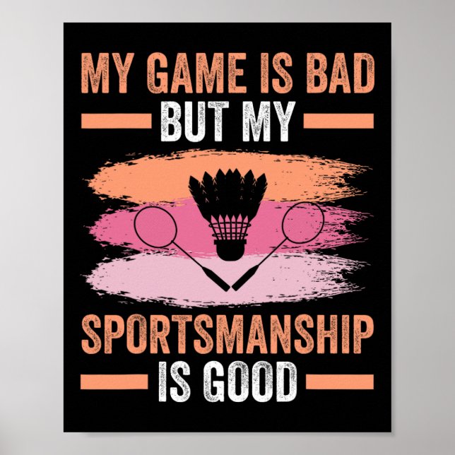 Shuttle Badminton Player 9 Poster (Vorne)