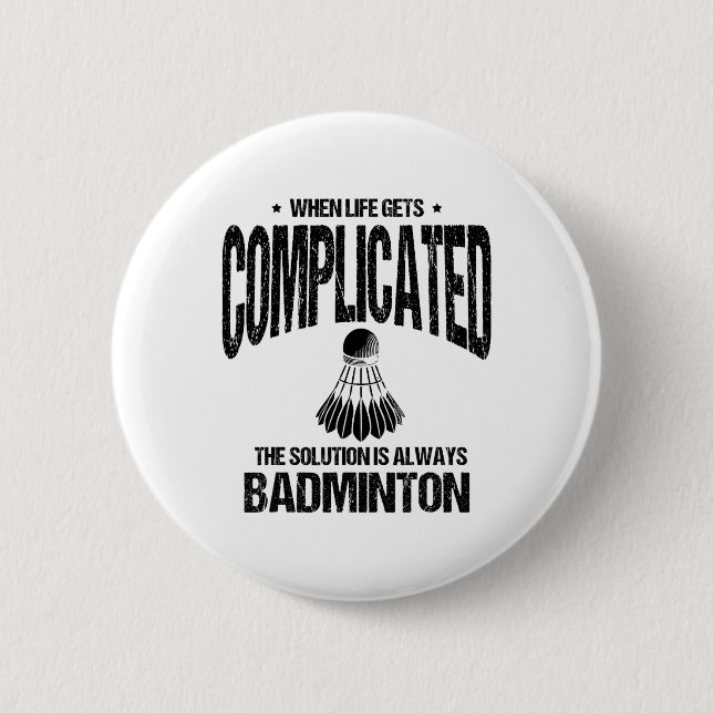 Shuttle Badminton Player Button (Vorderseite)