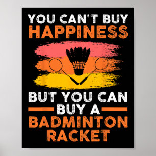 Shuttle Badminton Player Poster