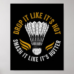 Shuttle Badminton Player Poster
