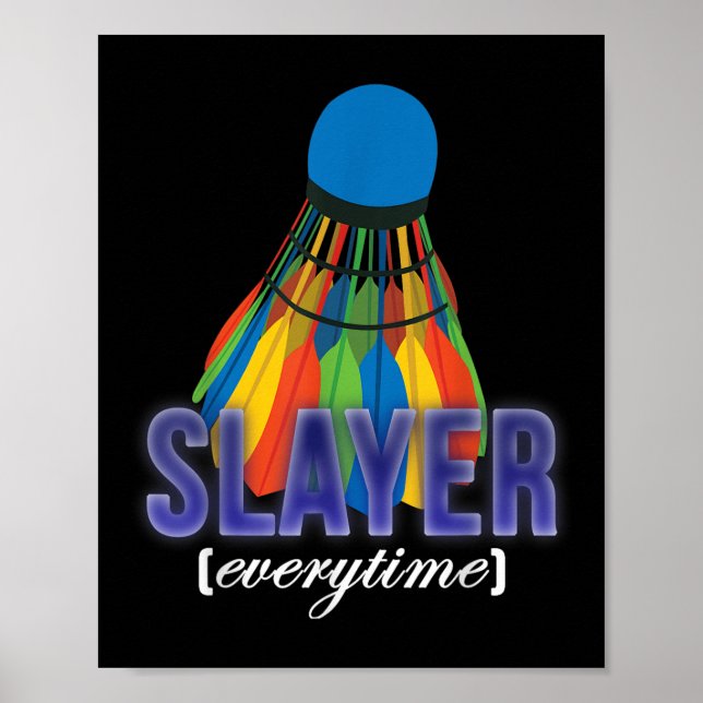 Shuttle Badminton Player Quote  Poster (Vorne)