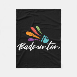 Shuttle Badminton Player Racket Sports Coach Team Fleecedecke