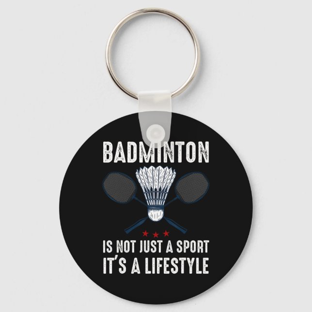 Shuttle Badminton Player Schlüsselanhänger (Vorderseite)