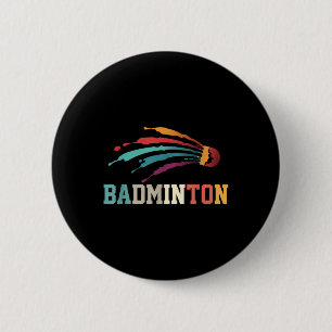 Shuttle Badminton Player Sporttrainer Team Button