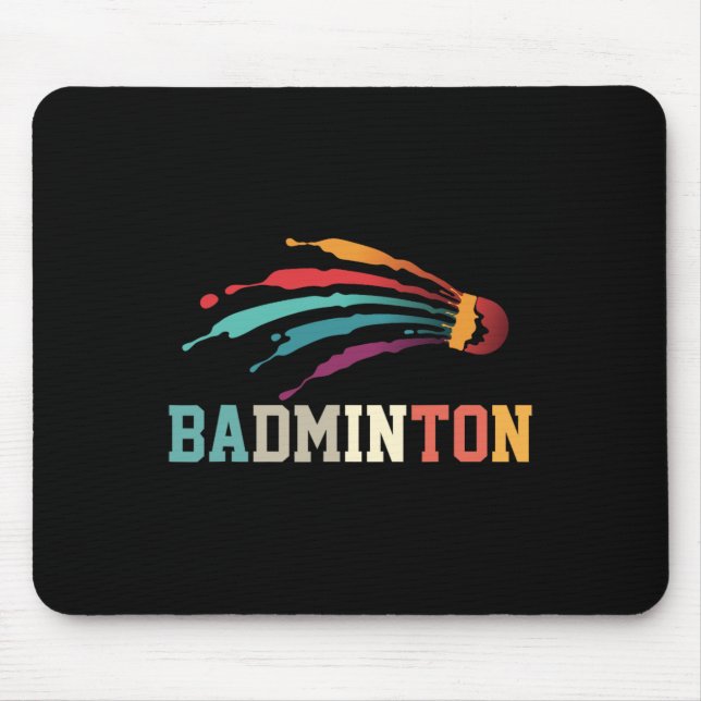 Shuttle Badminton Player Sporttrainer Team Mousepad (Vorne)