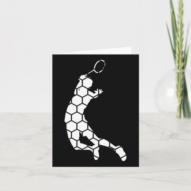 Shuttle Badminton Squash Badminton Player Karte (Vorderseite)