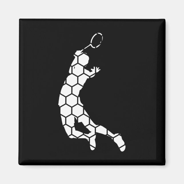 Shuttle Badminton Squash Badminton Player Magnet (Vorne)