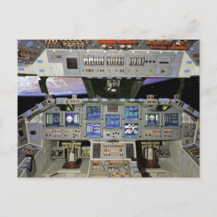 Shuttle Cockpit Postkarte
