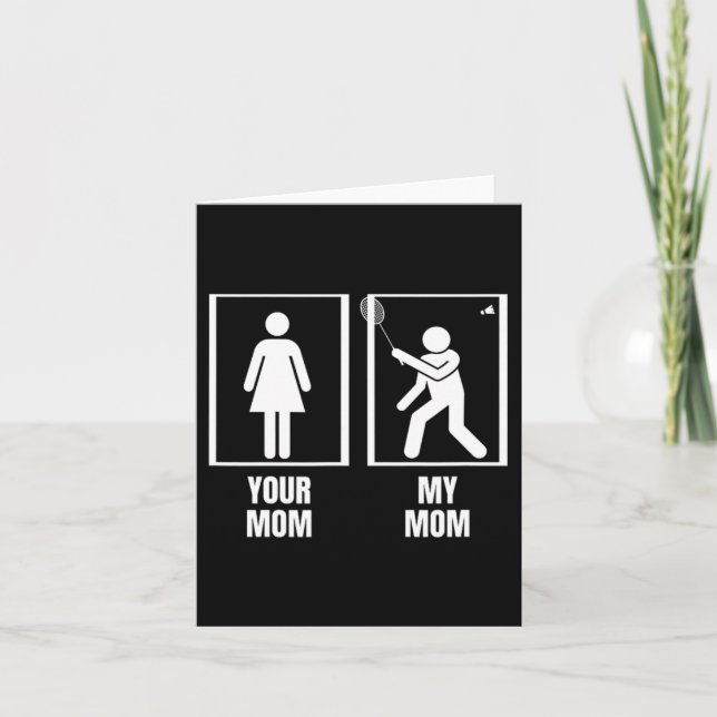 Shuttle Ihre Mama meine Mama Son Daughter Funny Dm Karte (Vorderseite)