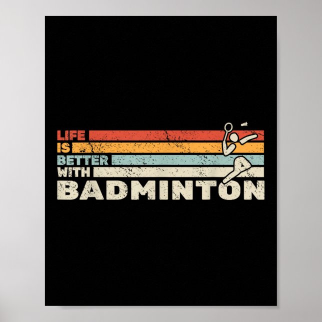 Shuttle Life mit Badminton Racket für Poster (Vorne)