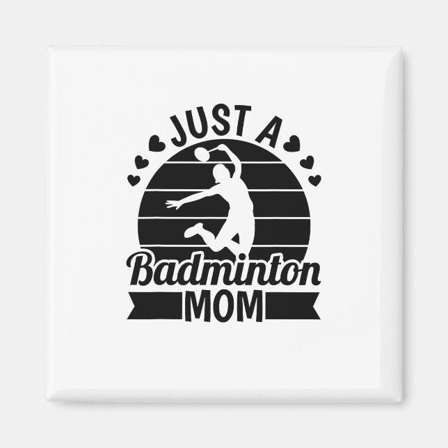 Shuttle Player Court - Team Racket Just A Badminto Magnet (Vorne)