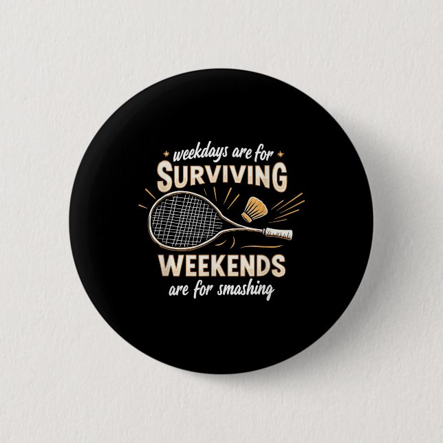 Shuttle Racquet - Team Player Court Racket Badmint Button (Vorderseite)