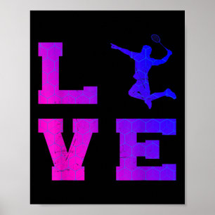 Shuttle Squash Womens Badminton Mens Poster