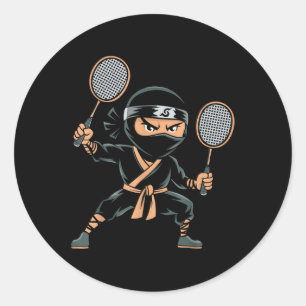 Shuttle Team Racket - Court Racquet Badminton Ninj Runder Aufkleber