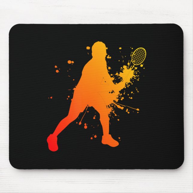 Shuttle Womens Badminton Player Mens Squash  Mousepad (Vorne)