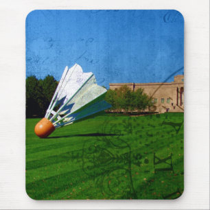 Shuttlecock auf dem Rasen Mousepad