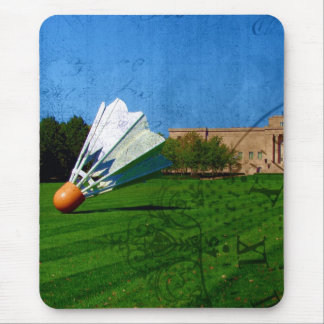 Shuttlecock auf dem Rasen Mousepad