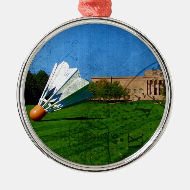 Shuttlecock on the Lawn Ornament Aus Metall (Vorne)