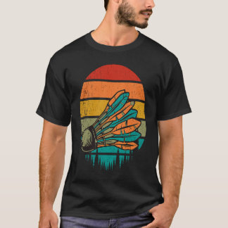 Shuttlecock Sport Accessories Badminton Retro Men' T-Shirt