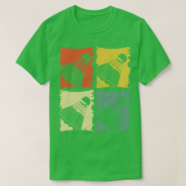 Shuttlecocks Badminton Ball Badminton Player T-Shirt (Design vorne)