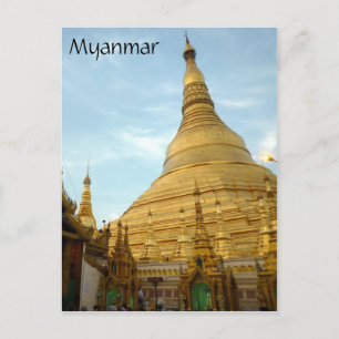 Shwedagon Gold Stupa Postkarte