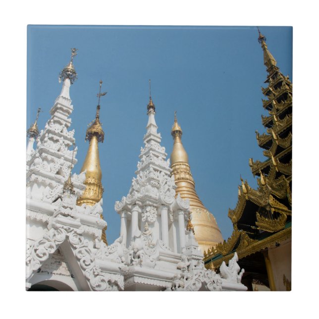 Shwedagon Pagoda Außenbereich Fliese (Vorderseite)
