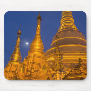 Shwedagon Pagoda in der Nacht, Myanmar Mousepad
