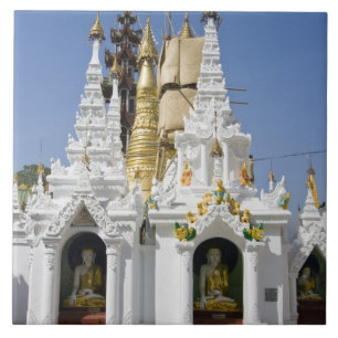 Shwedagon Pagoda (Paya), große Tempelanlage, die 2 Fliese