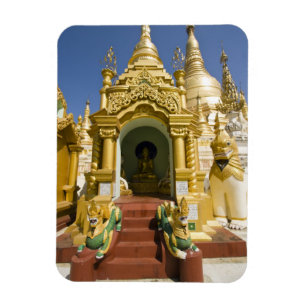 Shwedagon Pagoda (Paya), große Tempelanlage, die 4 Magnet